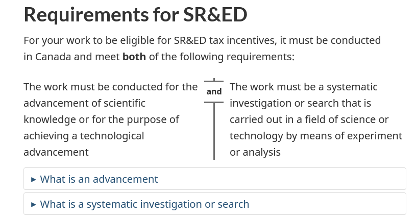 Screenshot 2026-09-03 at 13-40-19 What work is eligible - Scientific Research and Experimental Development (SR&ED) tax incentives - Canada.ca